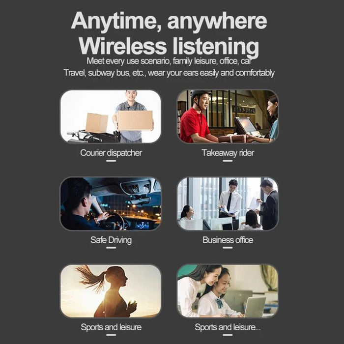 New Single Ear Business Headset Bluetooth Ear Hook Earphone HIFI Stereo Comfortable Wear For Music Work Drive Delivery Headphone