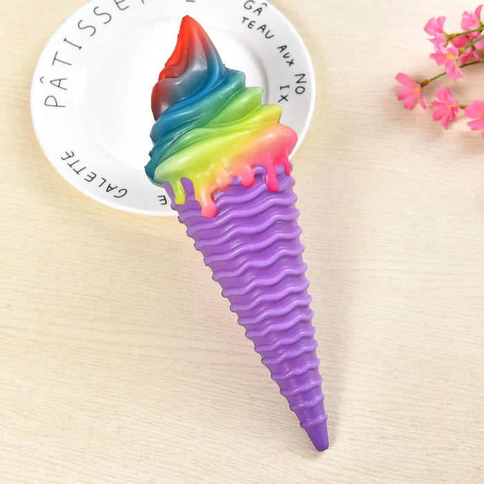 Squishies Colorful Ice Cream Squishy Slow Rising Soft Creative Squeeze Toy Simulation Stress Relief Funny Xmas Gift Toy for Kids
