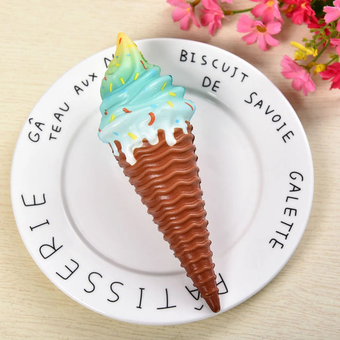Squishies Colorful Ice Cream Squishy Slow Rising Soft Creative Squeeze Toy Simulation Stress Relief Funny Xmas Gift Toy for Kids