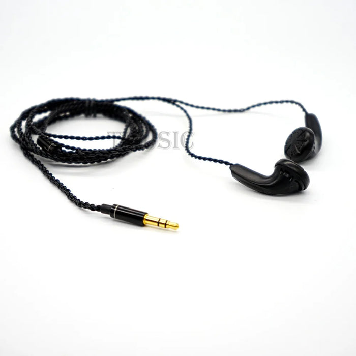 TMUSIC Earphones Flat Head In-Ear HiFi Earbud Beryllium Diaphragm Wired Bass Earbuds