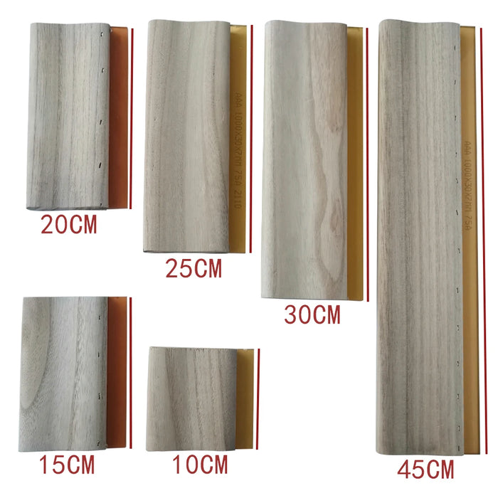 Screen Printing Squeegee Wooden Handle Squeegee Glue Screen Printing Glue Mouth Squeegee Wear Resistant Aluminum Emulsion Scoop