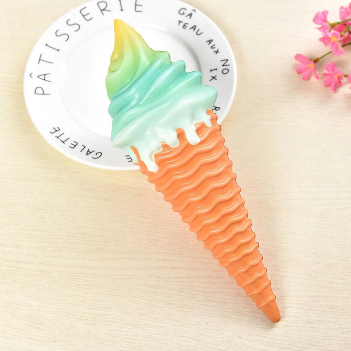 Squishies Colorful Ice Cream Squishy Slow Rising Soft Creative Squeeze Toy Simulation Stress Relief Funny Xmas Gift Toy for Kids