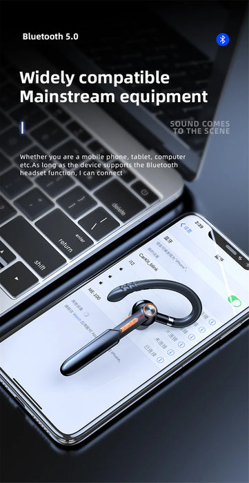 HiFi Earphones Bluetooth Headphones Handsfree Wireless Headset Business Headset Drive Call Sports Earphones for Smartphone