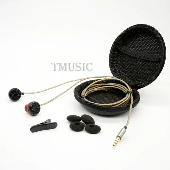 TMUSIC Earphones Flat Head In-Ear HiFi Earbud Beryllium Diaphragm Wired Bass Earbuds