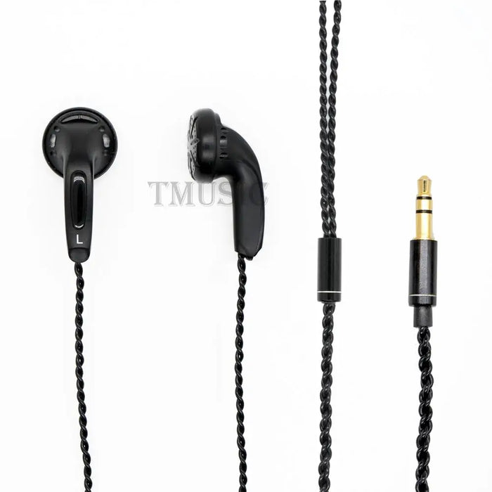 TMUSIC Earphones Flat Head In-Ear HiFi Earbud Beryllium Diaphragm Wired Bass Earbuds