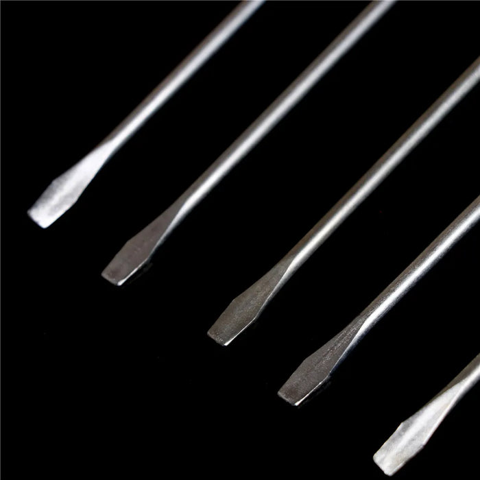 5pcs/lot Nonslip Handle Flat Head Slotted Screwdriver Mini Small Magnetic Precision Clear Screwdriver Home Repair Tool