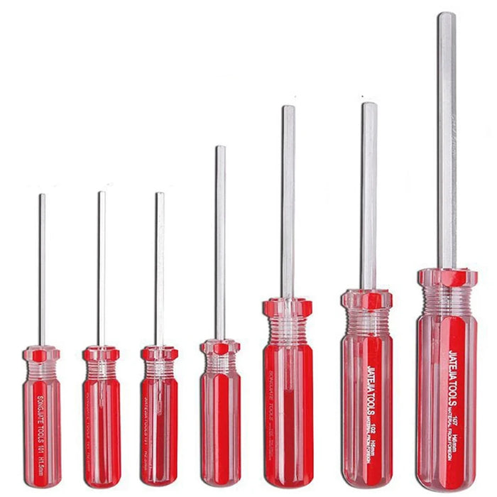 1Pc Hexagon Screwdriver 1.5 /2 /2.5 /3 /4 /5 /6 Mm Flat Head Hex Shank Magnetic Screwdriver Steel Hand Manual Precision Tool