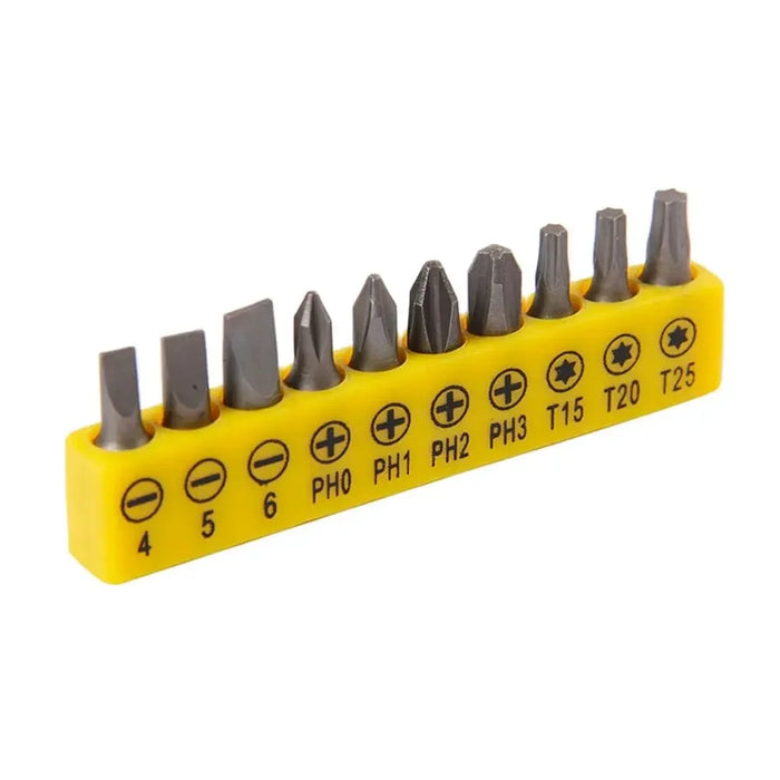 10 Pcs Screwdriver Bit Slotted Flat Torx Phillips Screwdriver Head Adapter Tools Set