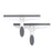 Shower Squeegee for Glass Doors & Walls - 10" Squeegee with Adhesive Hook - Pack of 2/Gray