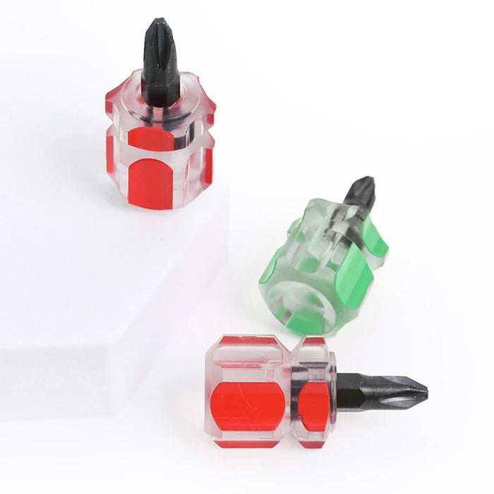 Short Screwdriver Set Flat Head and Cross-Head Mini Screw Driver for Narrow Spaces Repairing Sewing Machines Portable Hand Tools