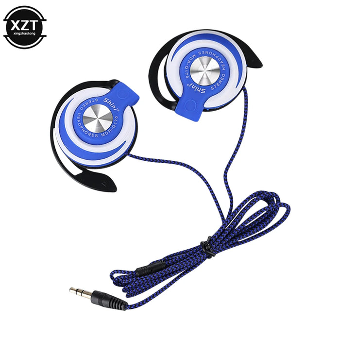 Wireless earphone 3.5mm Wired Headphones HIFI Heavy Bass Headset Over-ear Adjustable Ear Hook Earphones Music Earphone for Phone