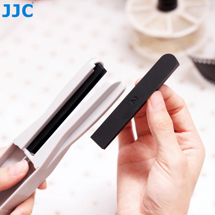 JJC Film Squeegee for 35mm and 120 Film, Film Wiper with Silicone Blades to Dry Water No Marks and Scratches Leave