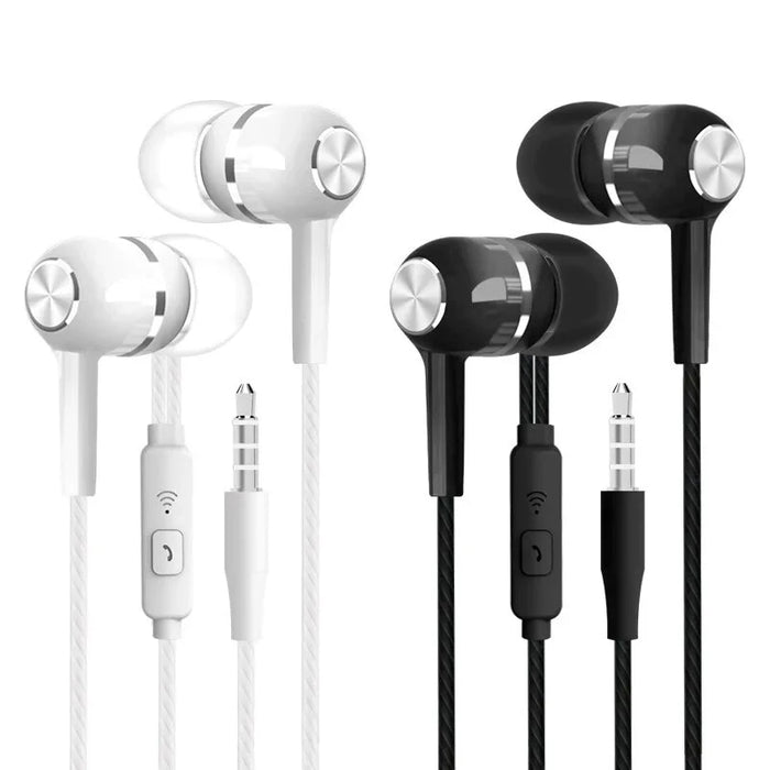 3.5mm Wired Earphone In-Ear Headset HIFI Heavy Bass Earbuds Monitor Sports Headset Stereo Music Gaming Headphone with Microphone