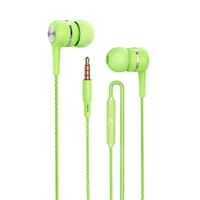 3.5mm Wired Headphones In Ear Headset Wired Earphones with Microphone Bass HiFi Stereo Earbuds Sports In-line Control For Phones