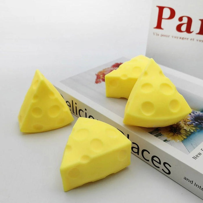 Squeeze Toy Simulation Cheese Squeeze Toys Sticky Soft Decompressing Pinching Cheese Cute Slow Rebound Relief Relax Toys
