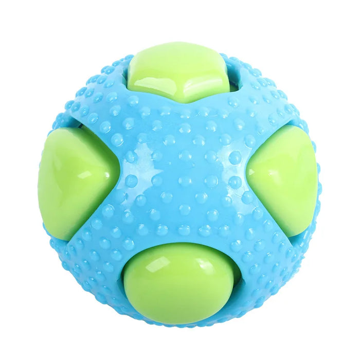 Squeaky Bounce Ball Dog Toy – Durable Chew-Resistant Toy with Sound Makers, Teething Relief Interactive Play for Boredom-Busting