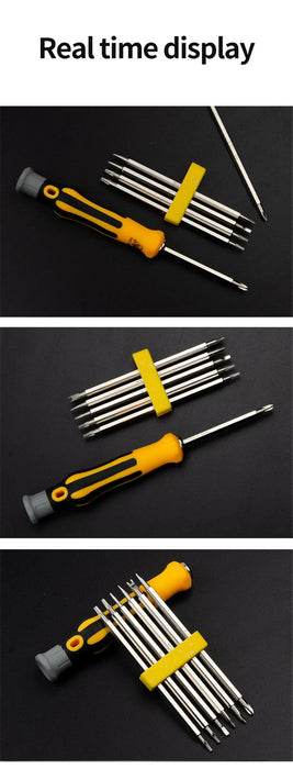 12 In 1 Magnetic Screwdriver Set Cross Flat Shaped Screwdriver Head Multifunctional Precision Handheld Maintenance Tool