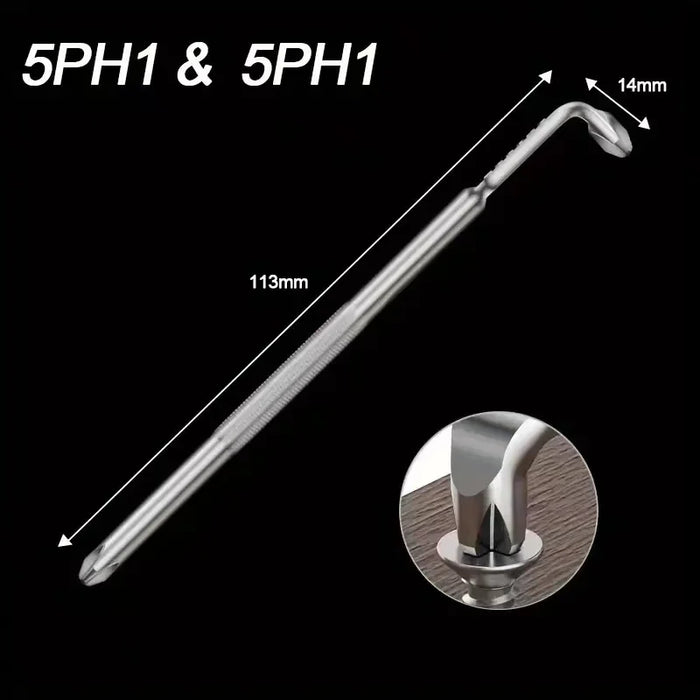 Magnetic Head L-Shaped and Z Shaped Screw Drive with Crosshead and Flathead 90-Degree Right-Angle Elbow Bend Screwdriver