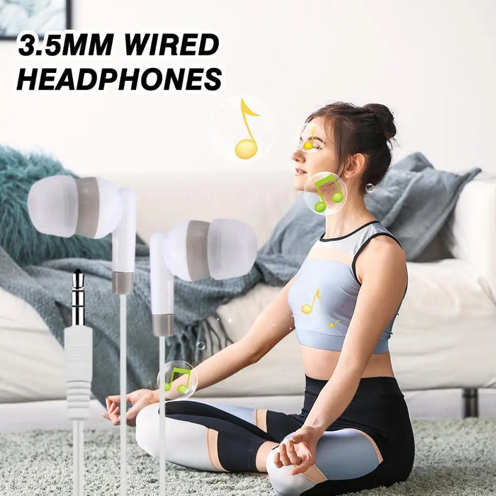 In-ear Headphones Wired Earphone 3.5mm Standard Noise Cancelling Headset Stereo Mobile Cheap Music Headphones Earbuds