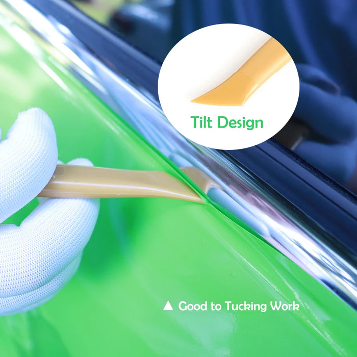 Vinyl Car Wrapping Flexible Micro Squeegee Curves Slot Tint Tool for Vehicle Wraps and Auto Stickers Installing Small Scraper