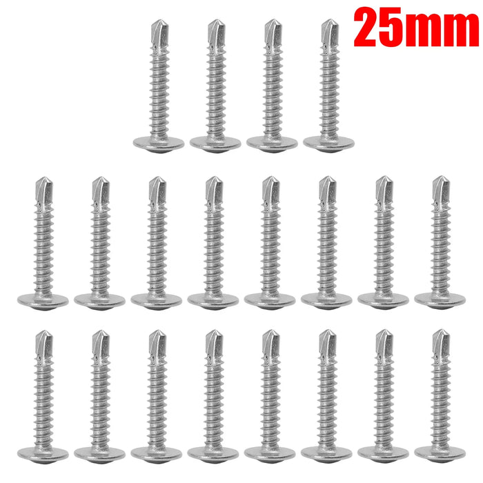 Flat Head Cross Phillips Self Drilling Screw DIY Large Cross Plate Head Drill Tail Full Thread Screws Fastener Stainless Steel