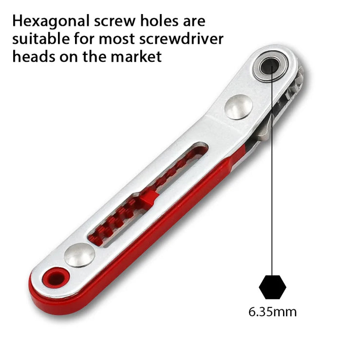 Multi-function Two-way Ratchet Flat Head Elbow Flat Screwdriver Ratchet Wrench Cross-shaped Hexagonal Screwdriver Drill Bits Too