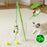 Cat Teaser Stick Toy Squeaky Bell Interactive Cute Pea Shape Bite Resistant Kitten Toy Teeth Cleaning Self High Cat Toy