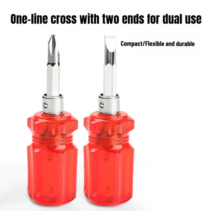 Short Screwdriver Flat Head Cross-Head 2-in-1 Set Small screwdriver For Narrow Spaces Repairing Sewing Machines Hand Tools
