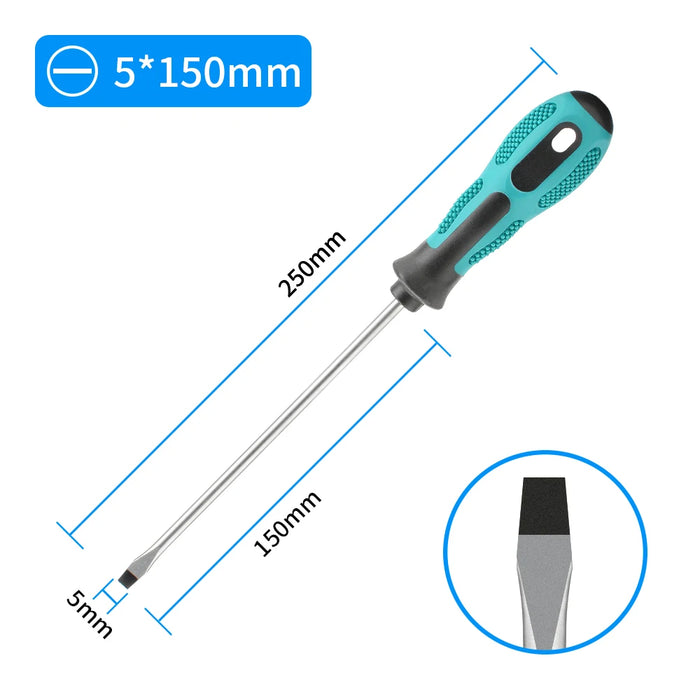 1PCS  Multifunctional Flat Head Cross Screwdriver Magnetic Screwdriver Household Basic Anti Slip Manual Screw Drive Tool