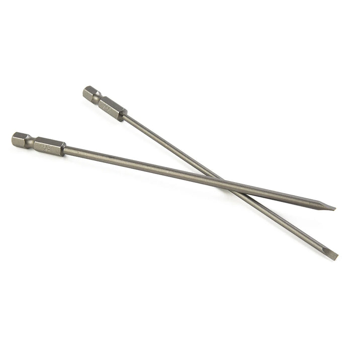 4Pcs 150mm Slotted Screwdriver Bit Set Magnetic Flat Head Screwdriver Bits 1/4" Hex Shank Screw Driver Hand Tools 3-6mm