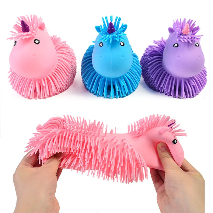 Shaggy Dog Squishy Toy Soft Glue Kawaii  Squeezable Stress Reliever Pets Colorful Small Toys Easy and Convenient Cute Gifts