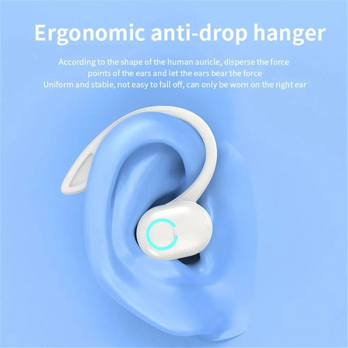 Bluetooth 5.2 Earphones Ear Hook Type Low Delay Noise Reduction Headset Single Ear Sports Business Wireless Waterproof Eaebuds