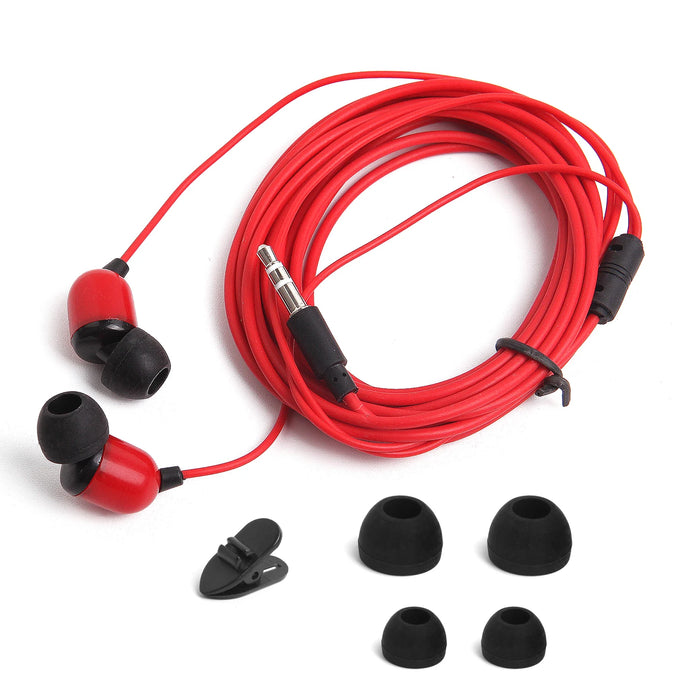 3 Meters Length Wired Earphones In-ear Earbuds Monitor Headphone 3.5mm Noise Cancel Headset Live Stereo Headphones with Mic