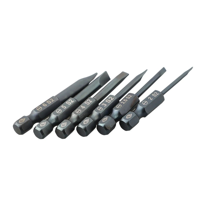 50mm Flat Head Magnetic Slotted Screwdriver Bit SL2.0 SL2.5 SL3.0 SL4.0 SL5.0 SL6.0 For Electric Screwdrivers Electric Drills