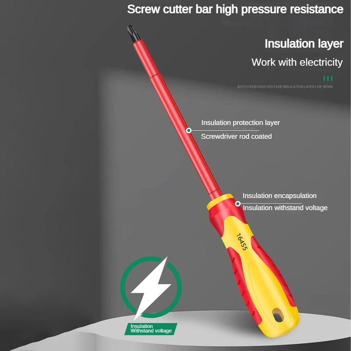 Insulated Screwdriver Slotted Cross Screwdrivers Phillips Flat Driver Electrician's Professional Maintenance Tools Hand Tool