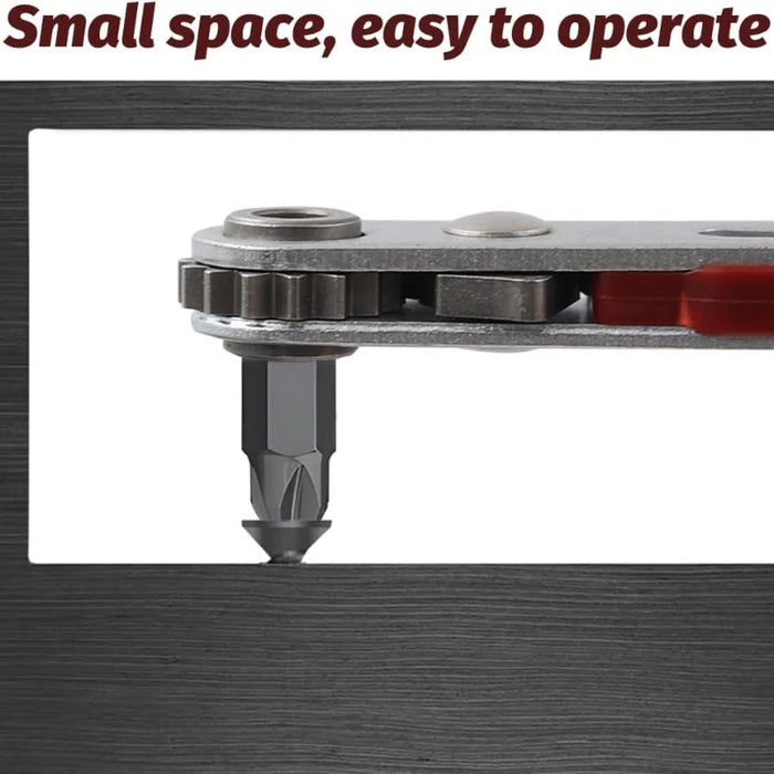 Mini Multi-function Two-way Ratchet Flat Head Elbow Flat Screwdriver Ratchet Wrench Cross-shaped Hexagonal Screwdriver Head Tool
