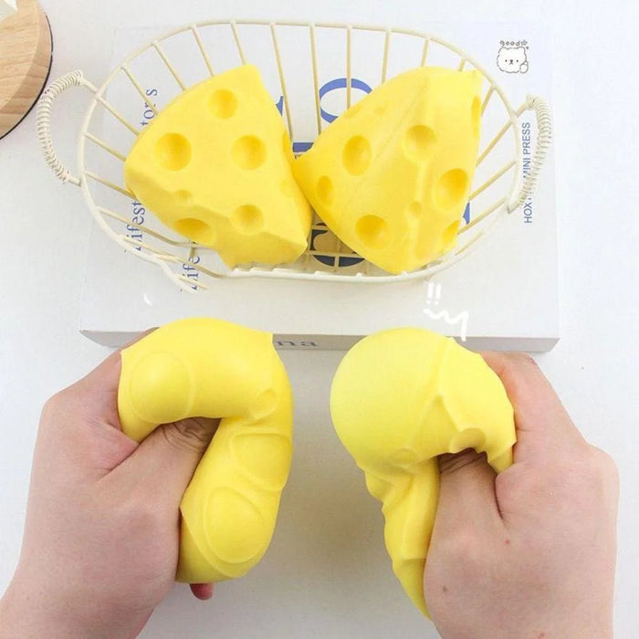 Squeeze Toy Simulation Cheese Squeeze Toys Sticky Soft Decompressing Pinching Cheese Cute Slow Rebound Relief Relax Toys