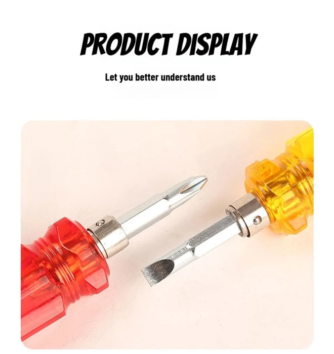 Short Screwdriver Flat Head Cross-Head 2-in-1 Set Small screwdriver For Narrow Spaces Repairing Sewing Machines Hand Tools