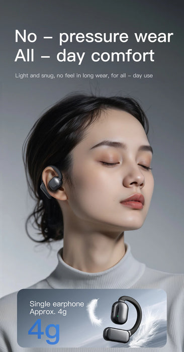 NEW HD Touch Screen Clip-on Earphones HIFI Sounds Wireless Bluetooth Headphones Noise Reduction Headset Sports Earbuds In HD Mic