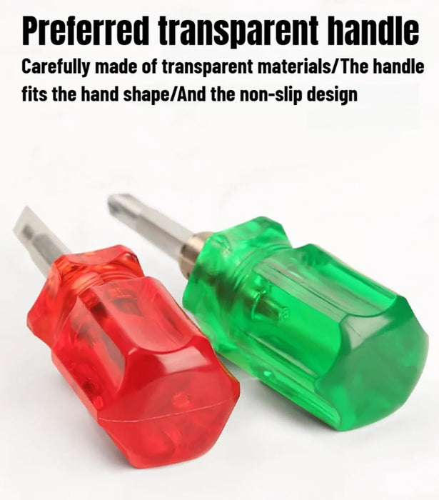 Short Screwdriver Flat Head Cross-Head 2-in-1 Set Small screwdriver For Narrow Spaces Repairing Sewing Machines Hand Tools