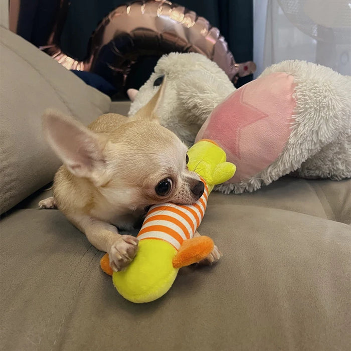 Animal Shape Squeak Plush Dog Toy Funny Interactive Chew Molar Toy for Small to Large Dogs And Cats Puppy Interactive Training