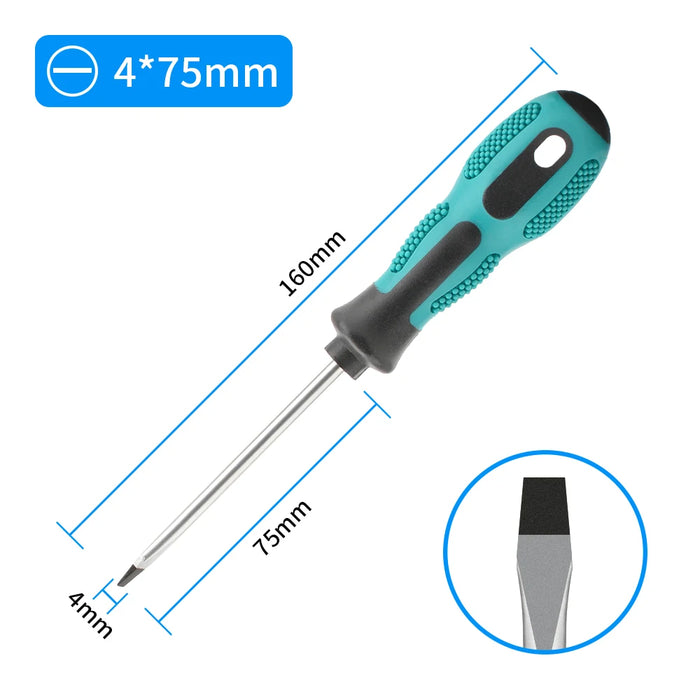 1PCS  Multifunctional Flat Head Cross Screwdriver Magnetic Screwdriver Household Basic Anti Slip Manual Screw Drive Tool