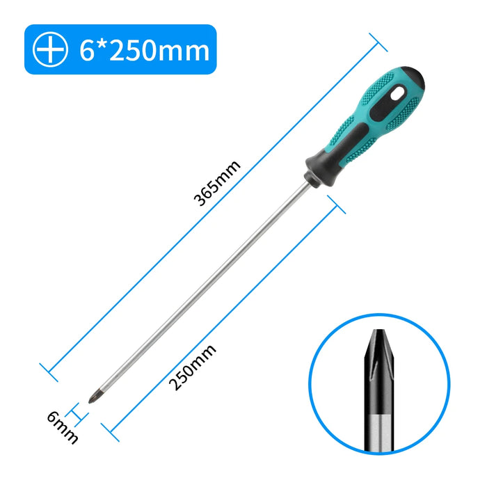 1PCS  Multifunctional Flat Head Cross Screwdriver Magnetic Screwdriver Household Basic Anti Slip Manual Screw Drive Tool