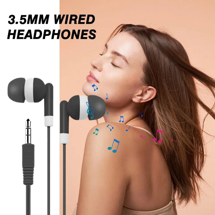 In-ear Headphones Wired Earphone 3.5mm Standard Noise Cancelling Headset Stereo Mobile Cheap Music Headphones Earbuds