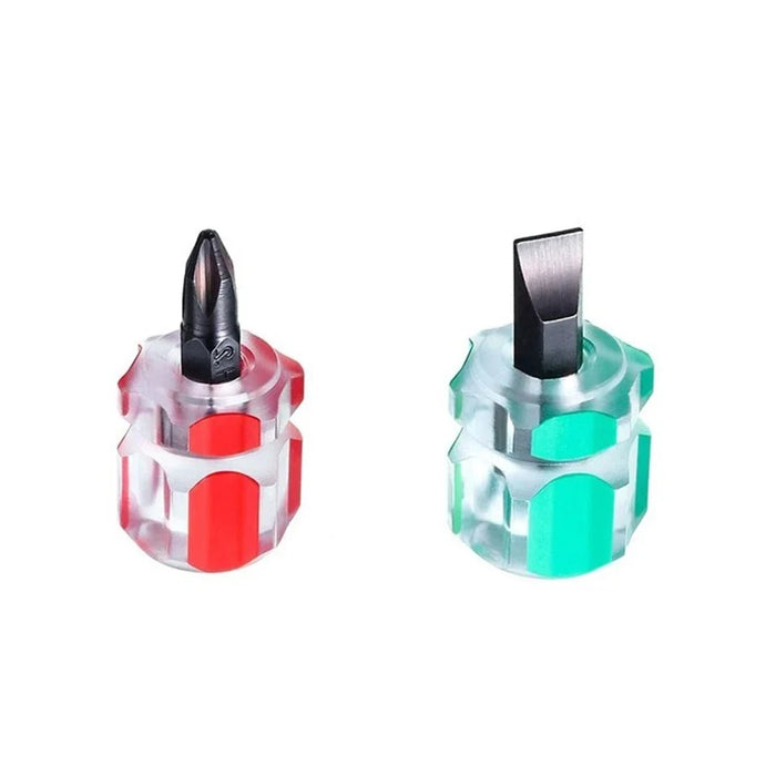 3Pcs Short Screwdriver Flat Head Cross-Head 2-in-1 Set For Narrow Spaces Repairing Sewing Machines Hand Tools