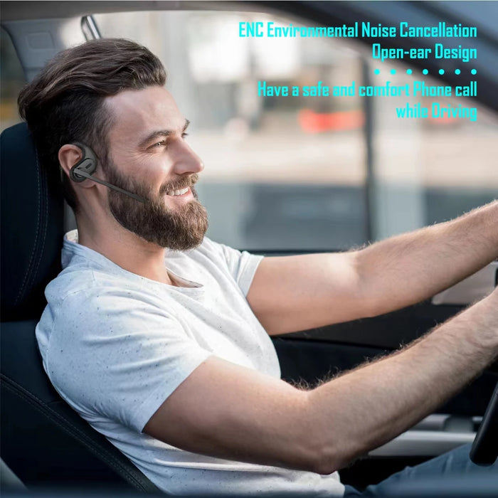 New Generation Air Conduction Professional Headset Open EAR Commercial Earphones ENC Magnetic Detachable Boom Microphone Stereo