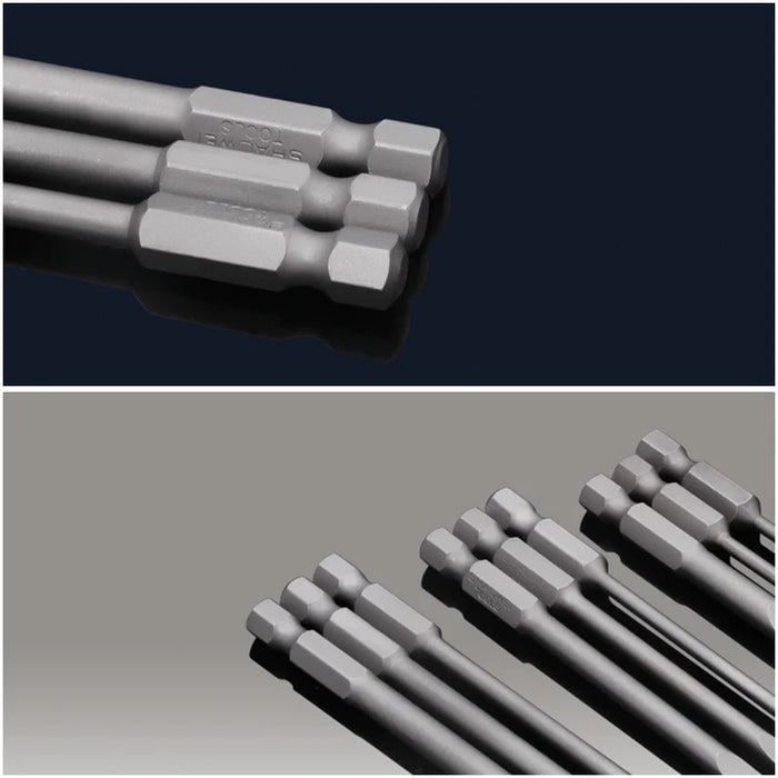 1PCS 50/75/100/150mm Electric Flat Head Slotted Screwdriver Bit SL2-SL6 Strong Magnetic Batch Head Hex Shank Impact Screw Driver