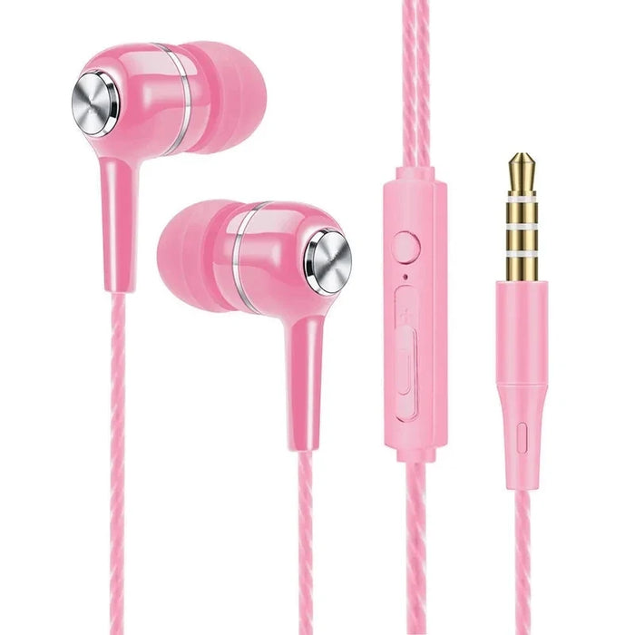 3.5mm Wired Earphone In-Ear Headset HIFI Heavy Bass Earbuds Monitor Sports Headset Stereo Music Gaming Headphone with Microphone