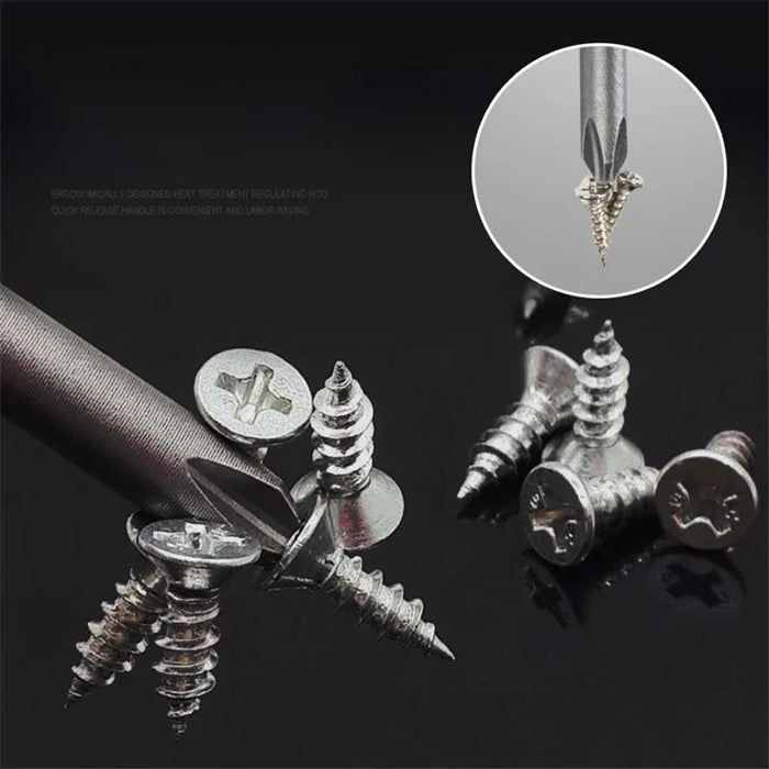 Screwdriver Set Strong Magnetic Batch Head Steel Slotted Phillips Screw Driver Bits Car Repair Utility Electric Tool Accessories