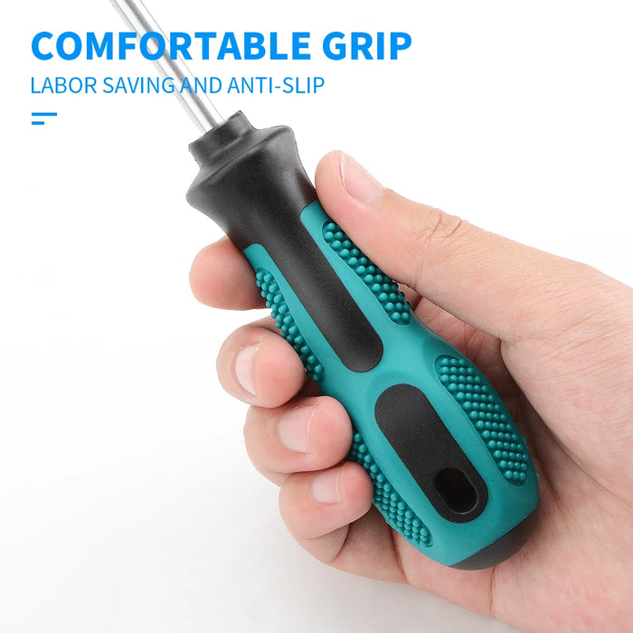 1PCS  Multifunctional Flat Head Cross Screwdriver Magnetic Screwdriver Household Basic Anti Slip Manual Screw Drive Tool